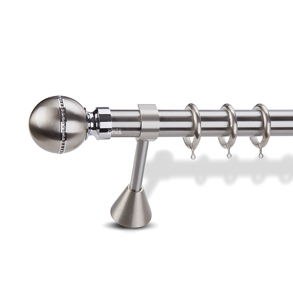 Μεταλλικό κουρτινόξυλο BallVeraCrystal Sfyrilato