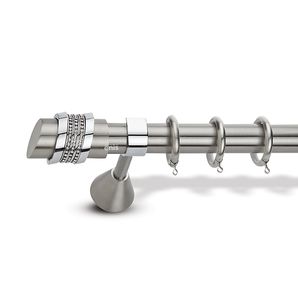 Μεταλλικό κουρτινόξυλο Daphne Strass Pastel