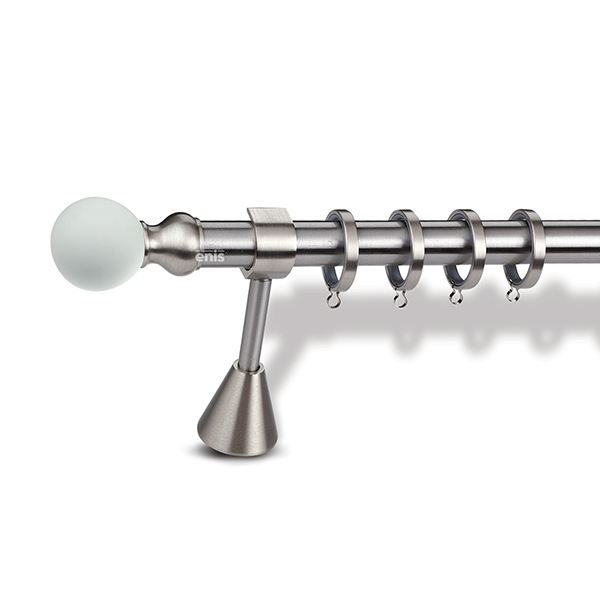 Μεταλλικό κουρτινόξυλο WhiteMurano Sfyrilato