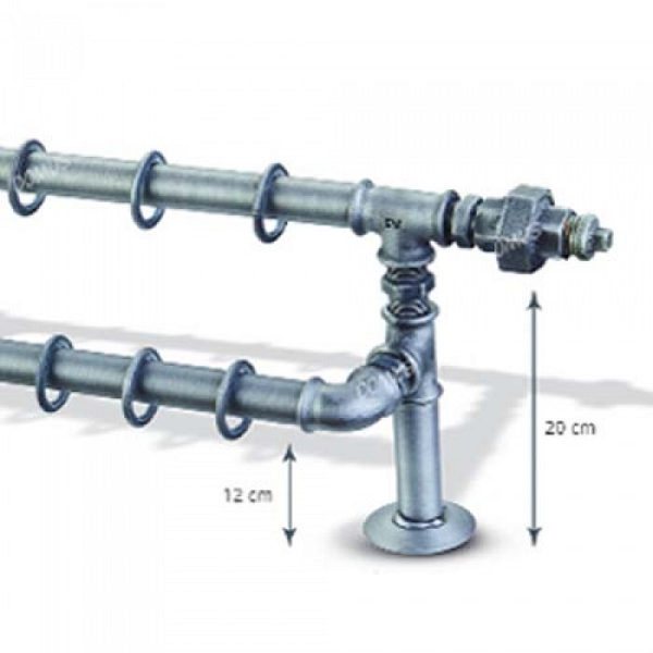 Μεταλλικό κουρτινόξυλο Set Racor Double - Image 2