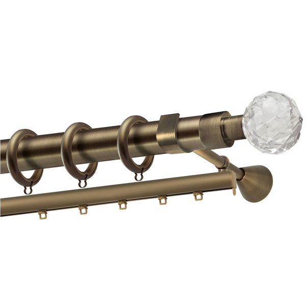 Μεταλλικό κουρτινόξυλο Skyros Crystal - Image 2