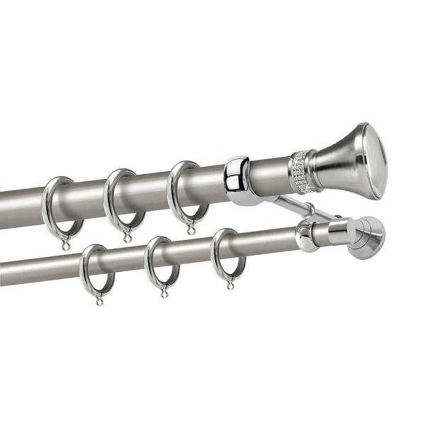 Μεταλλικό κουρτινόξυλο Chalki Strass