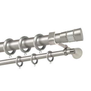 Μεταλλικό κουρτινόξυλο Amorgos Strass