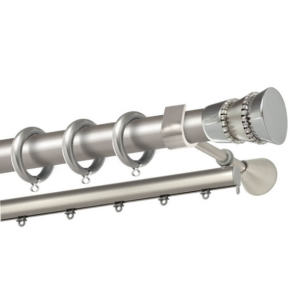 Μεταλλικό κουρτινόξυλο Lefkada Strass