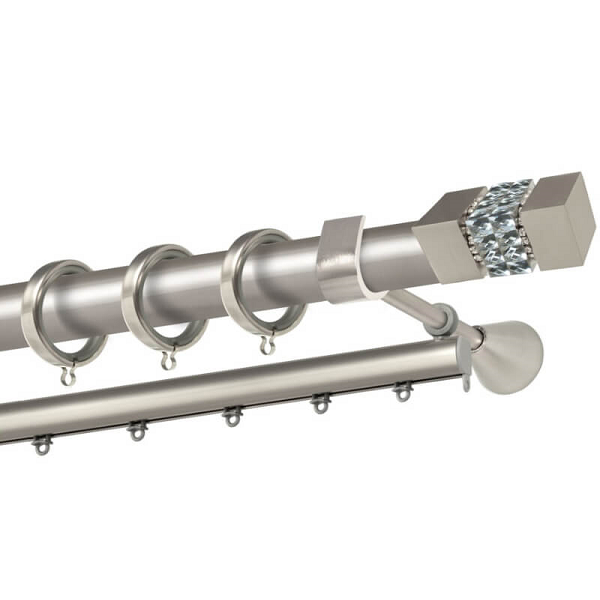 Μεταλλικό κουρτινόξυλο Skopelos Strass - Image 2