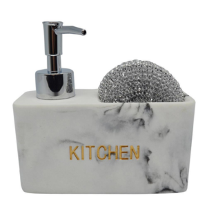 Ντισπένσερ Κουζίνας Όψη Άσπρο Μάρμαρο με Θήκη