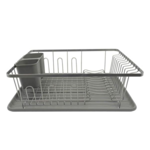 Πιατοθήκη Μεταλλική Ασημί-Γκρι