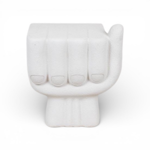 Σκαμπό Πολυρέζιν Λευκό Χέρι