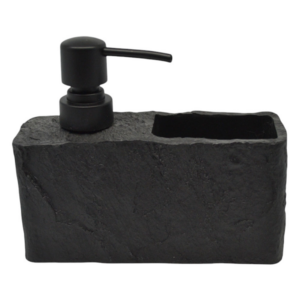 Ντισπένσερ Κουζίνας Όψη Πέτρας Μαύρο με Θήκη