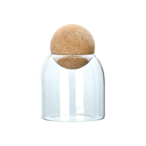 Δοχείο Αποθήκευσης Γυάλινο 450ml με Καπάκι Φελλού