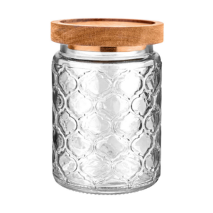 Δοχείο Αποθήκευσης Allure Γυάλινο 700ml Ανάγλυφο