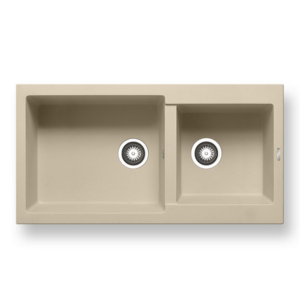 Νεροχύτης Pyramis Pyragranite Alazia 96x50cm 1 3/4Β ivory