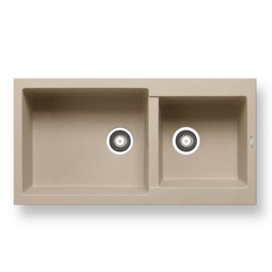 Νεροχύτης Pyramis Pyragranite Alazia 96x50cm 1 3/4Β dark beige