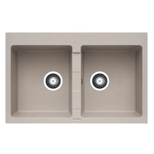 Νεροχύτης Pyramis Pyragranite Sparta 78x50cm 2Β dark beige