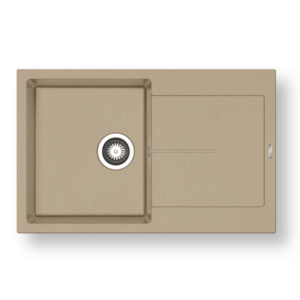 Νεροχύτης Pyramis Pyragranite Ithaka 79x50cm 1Β 1D dark beige