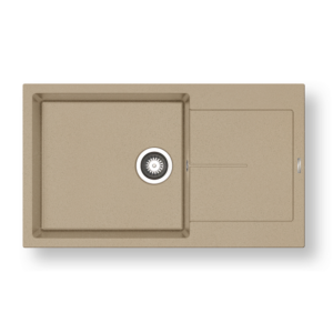 Νεροχύτης Pyramis Pyragranite Ithaka Plus 86x50cm 1Β 1D dark beige