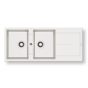 Νεροχύτης Pyramis Pyragranite Ithaka 116x50cm 2Β 1D snow