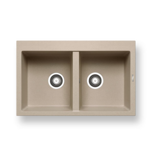 Νεροχύτης Pyramis Pyragranite Alazia 79x50cm 2Β dark beige