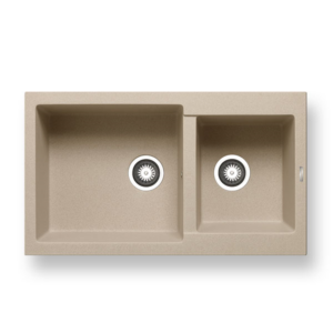 Νεροχύτης Pyramis Pyragranite Alazia 86x50cm 1 3/4Β dark beige