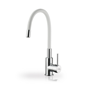 Μπαταρία κουζίνας Pyramis Aurelia Χρωμέ με Λευκό Ντους