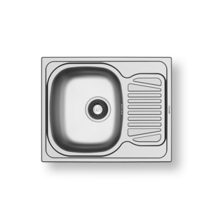 Ανοξείδωτος νεροχύτης Pyramis 62x50cm 1Β 1D της σειράς Sparta