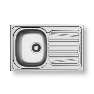 Ανοξείδωτος νεροχύτης Pyramis 79x50cm 1Β 1D της σειράς Sparta