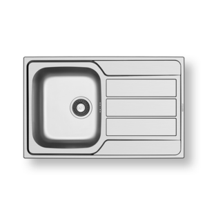 Ανοξείδωτος νεροχύτης Pyramis 79x50cm 1Β 1D της σειράς Athena σατινέ