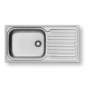 Ανοξείδωτος νεροχύτης Pyramis 100x50cm 1Β 1D της σειράς Amaltia Plus