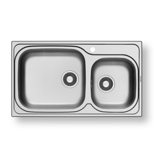 Ανοξείδωτος νεροχύτης Pyramis 86x50cm 2B της σειράς Amaltia Plus γυαλισμένος