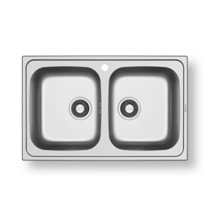 Ανοξείδωτος νεροχύτης Pyramis 79x50cm 2B της σειράς Athena Extra γυαλισμένος