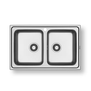 Ανοξείδωτος νεροχύτης Pyramis 79x50cm 2Β της σειράς Alea γυαλισμένος