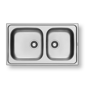 Ανοξείδωτος νεροχύτης Pyramis 86x50cm 2B της σειράς Dorian γυαλισμένος