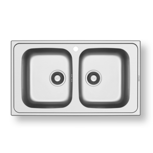 Ανοξείδωτος νεροχύτης Pyramis 86x50cm 2B της σειράς Athena Extra γυαλισμένος