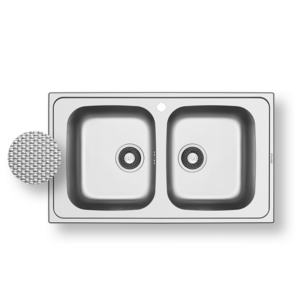 Ανοξείδωτος νεροχύτης Pyramis 86x50cm 2B της σειράς Athena Extra σαγρέ