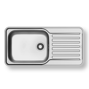 Ανοξείδωτος νεροχύτης Pyramis 96x48cm 1Β 1D της σειράς Space Plus