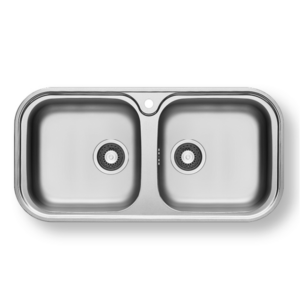 Ανοξείδωτος νεροχύτης Pyramis 96x48cm 2B της σειράς Jumbo Twin