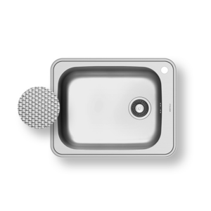 Ανοξείδωτος νεροχύτης Pyramis 61x48cm 1Β της σειράς Space Plus σαγρέ