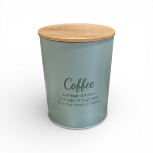 Μεταλλικό Βάζο Coffee Μέντα με Bamboo Καπάκι
