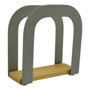 Χαρτοπετσετοθήκη Μεταλλική Λαδί με Bamboo βάση