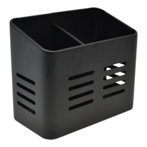 Κουταλοθήκη Μεταλλική Διπλή Μαύρο Ματ