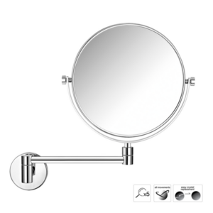 Επιτοίχιος μεγεθυντικός καθρέπτης Chrome