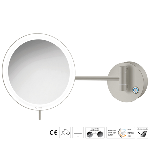 Επιτοίχιος μεγεθυντικός καθρέπτης LED Colours - Image 4