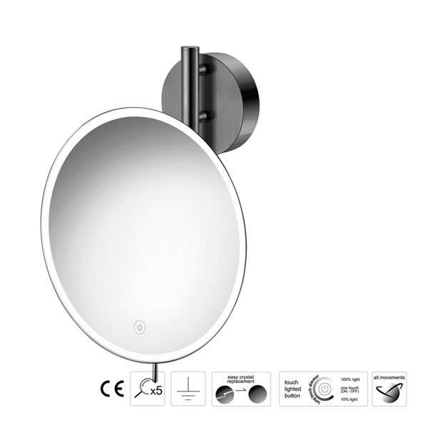 Επιτοίχιος μεγεθυντικός καθρέπτης LED Finishes