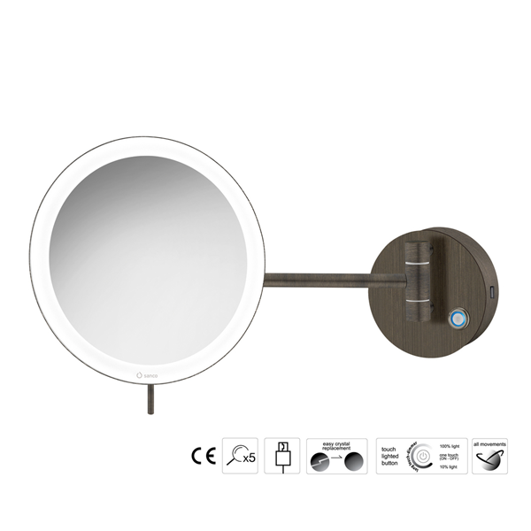 Επιτοίχιος μεγεθυντικός καθρέπτης LED Battery Finishes - Image 2