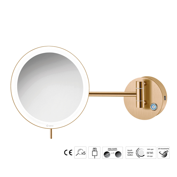 Επιτοίχιος μεγεθυντικός καθρέπτης LED Battery Finishes - Image 3