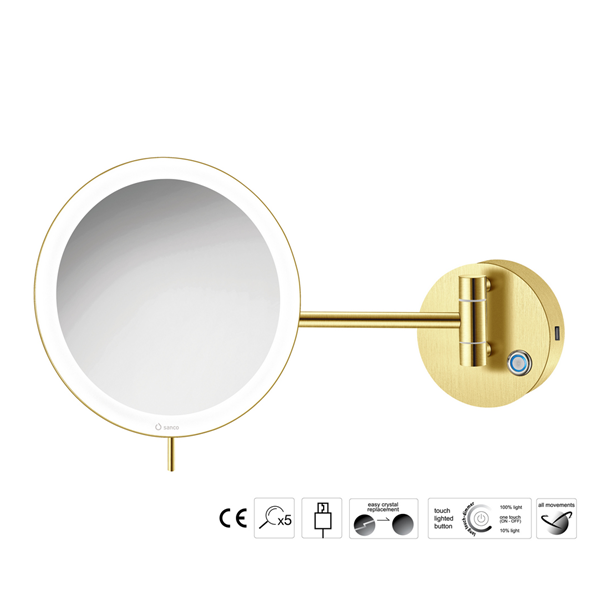 Επιτοίχιος μεγεθυντικός καθρέπτης LED Battery Finishes - Image 5