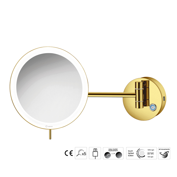 Επιτοίχιος μεγεθυντικός καθρέπτης LED Battery Finishes - Image 6