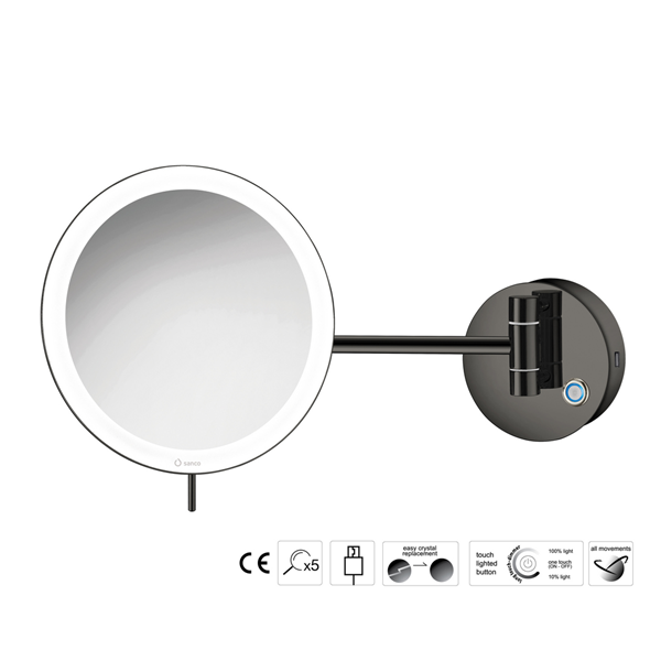 Επιτοίχιος μεγεθυντικός καθρέπτης LED Battery Finishes - Image 8