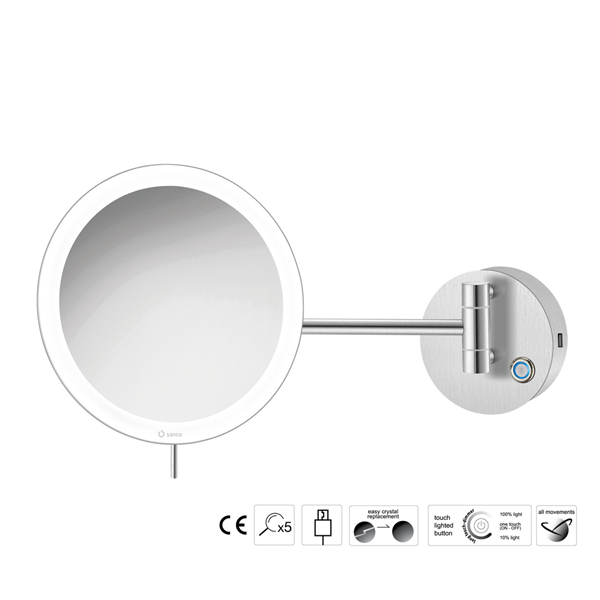 Επιτοίχιος μεγεθυντικός καθρέπτης LED Battery Finishes - Image 9