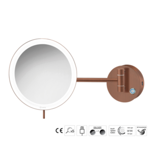 Επιτοίχιος μεγεθυντικός καθρέπτης LED Battery Finishes